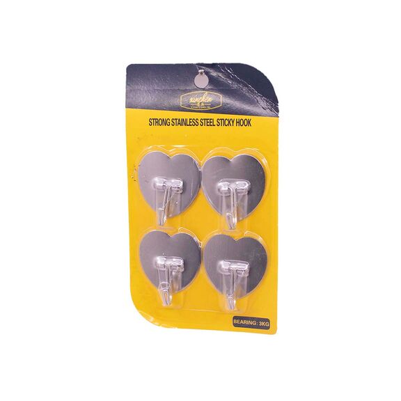 Set Of 3 Stainless Steel Hooks, Self Adhesive Door Wall Hangers Hook, Home Storage Hooks Set Of 3 Stainless Steel Hooks, Self Adhesive Door Wall Hangers Hook, Home Storage Hooks